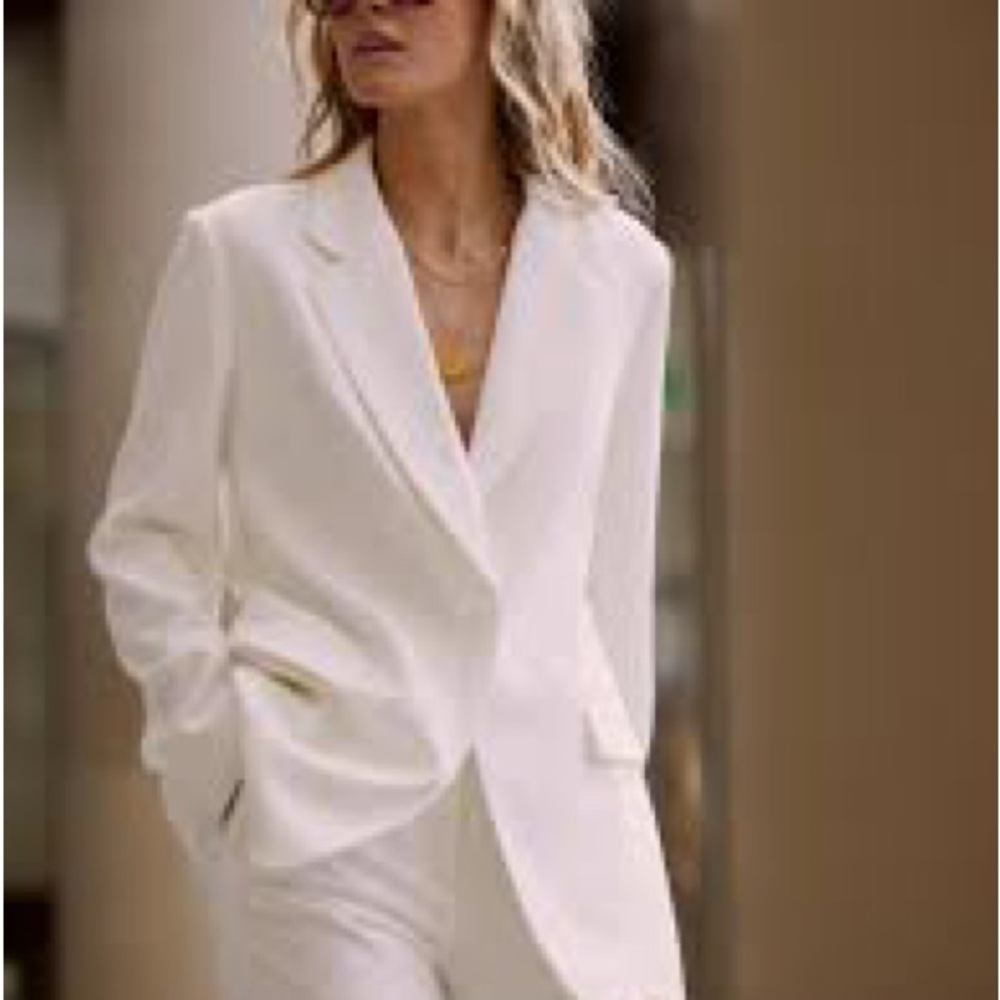 French Connection Whistles Classic Cream Blazer Size 12